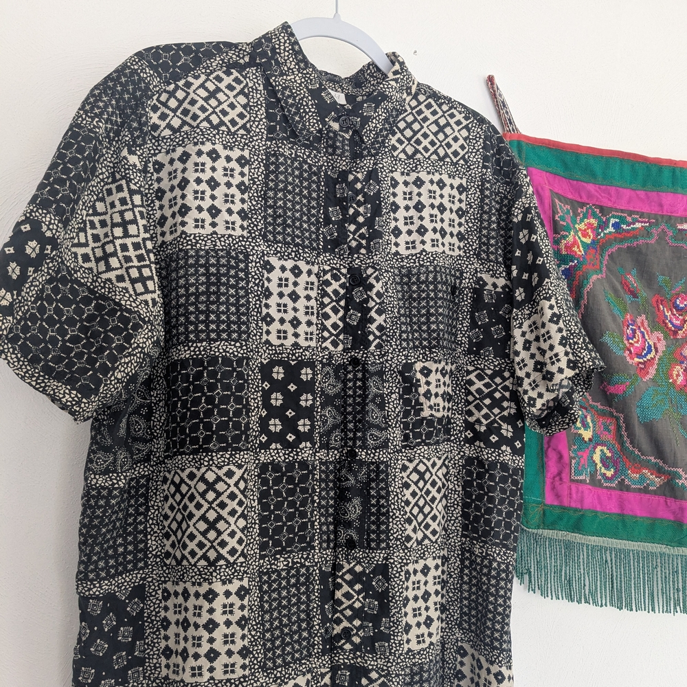 Black and White Patterned Shirt